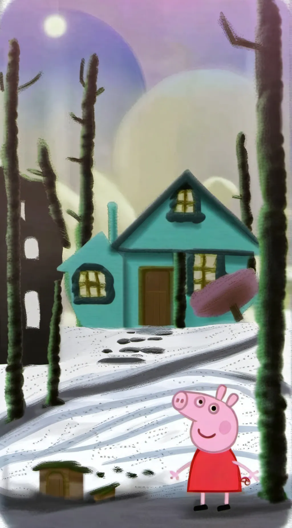 ai character: peppa pig background