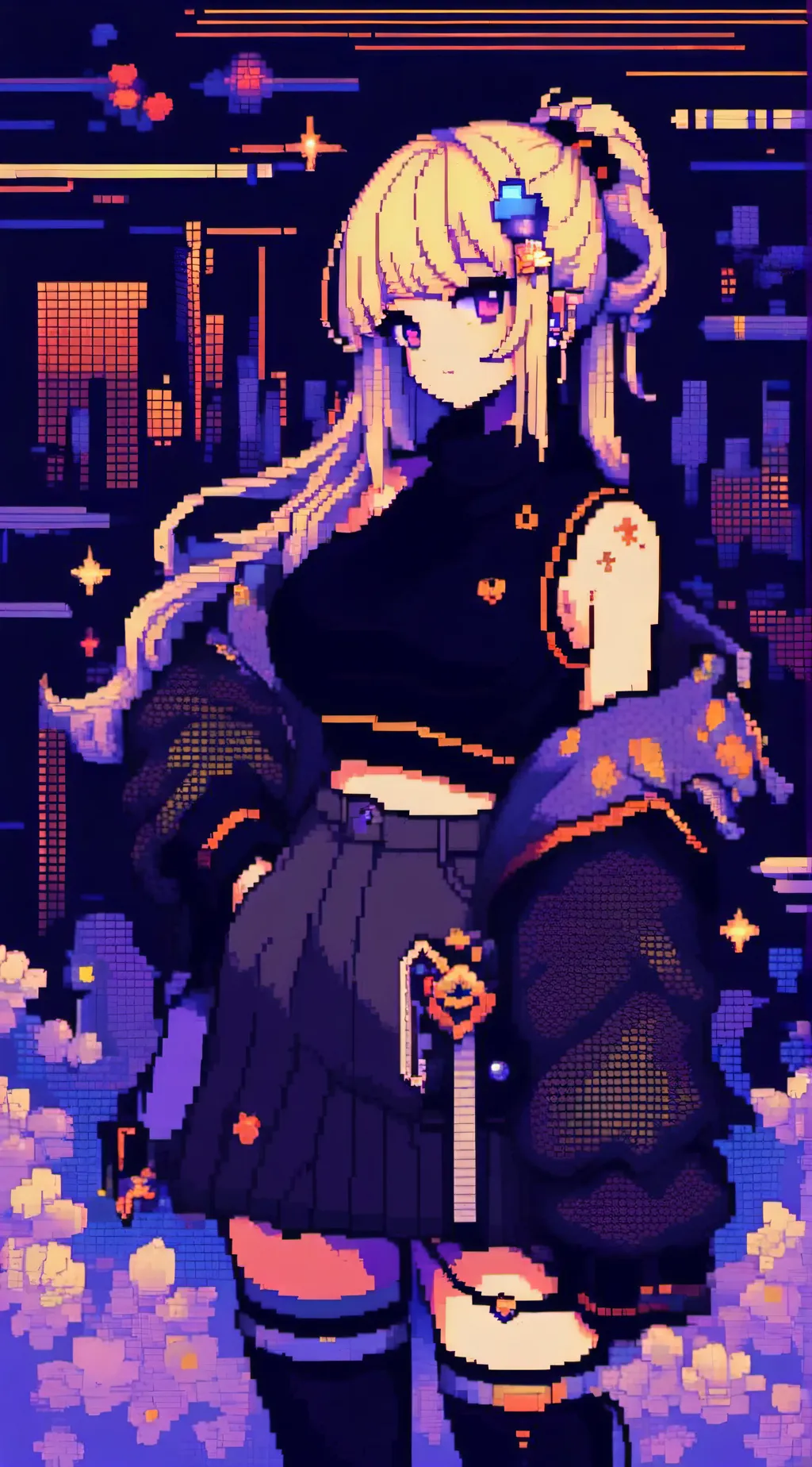 ai character: Amber background
