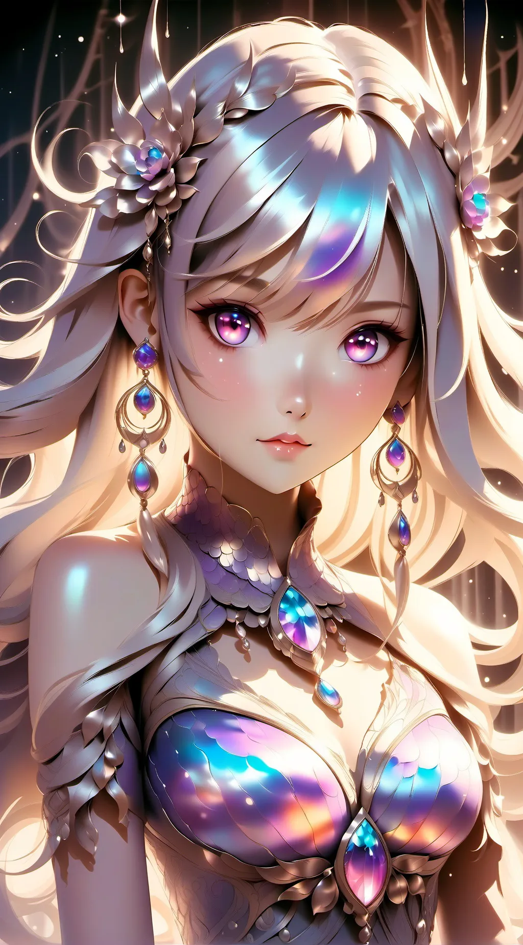 ai character: Amber background