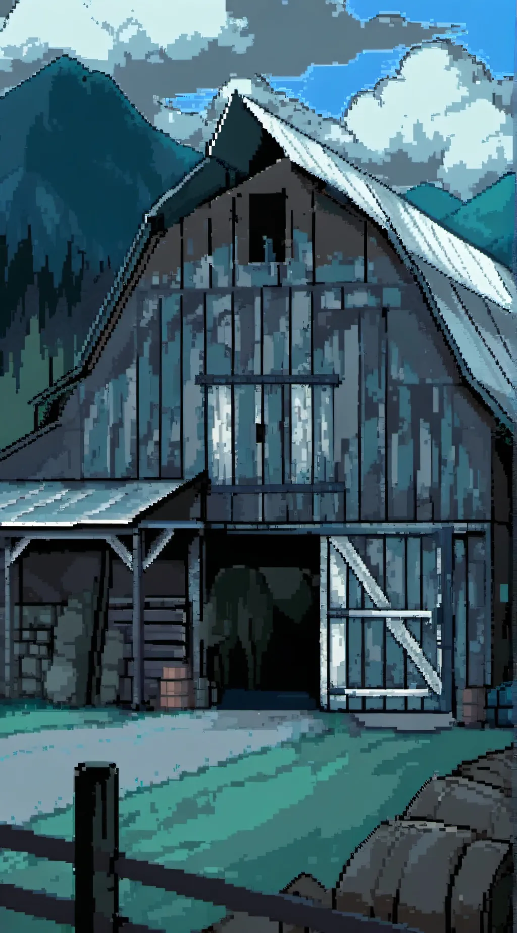 ai character: Maple Barn background