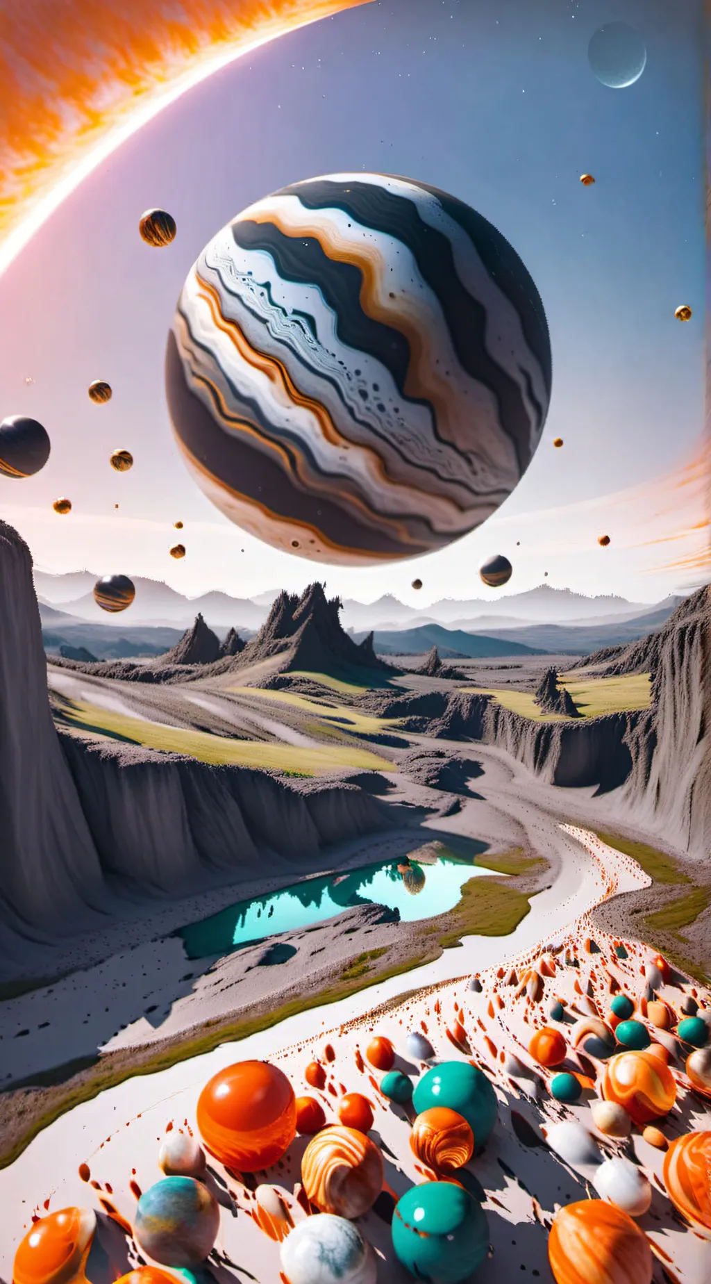 ai character: solarballs background