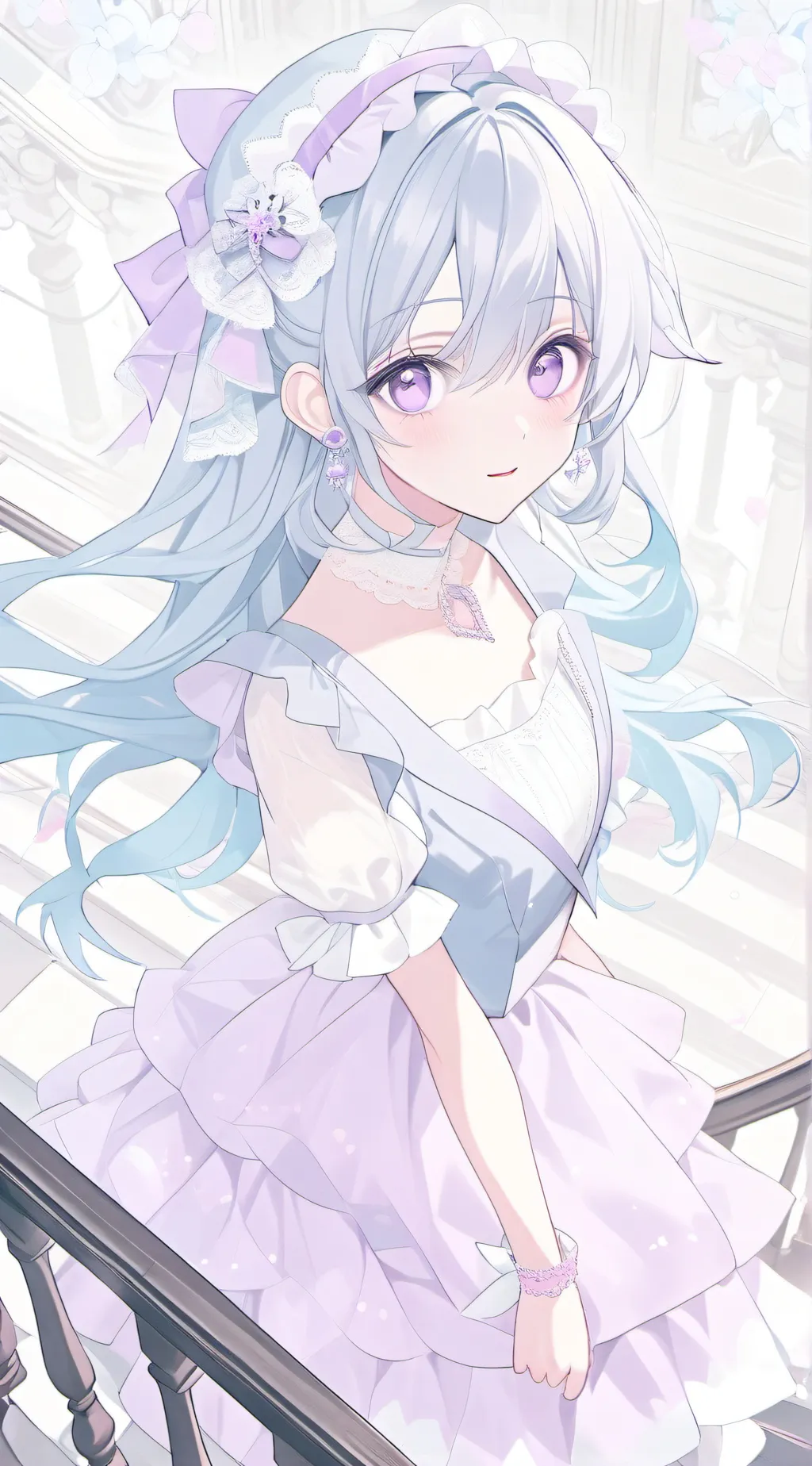 ai character: 🤍°May°🖤 background