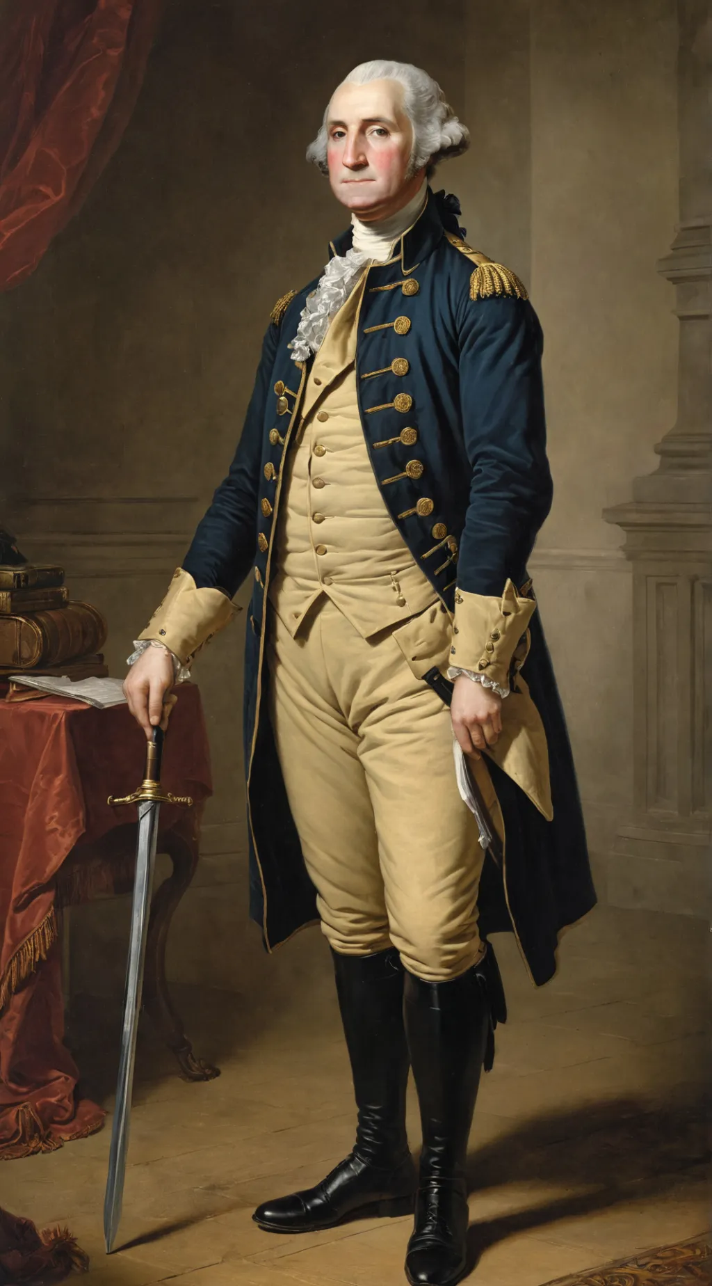 ai character: George Washington background