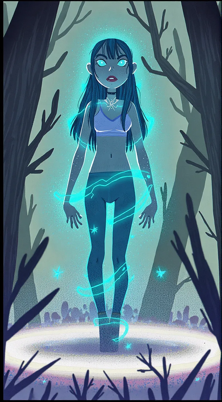 ai character: Ghost queen background
