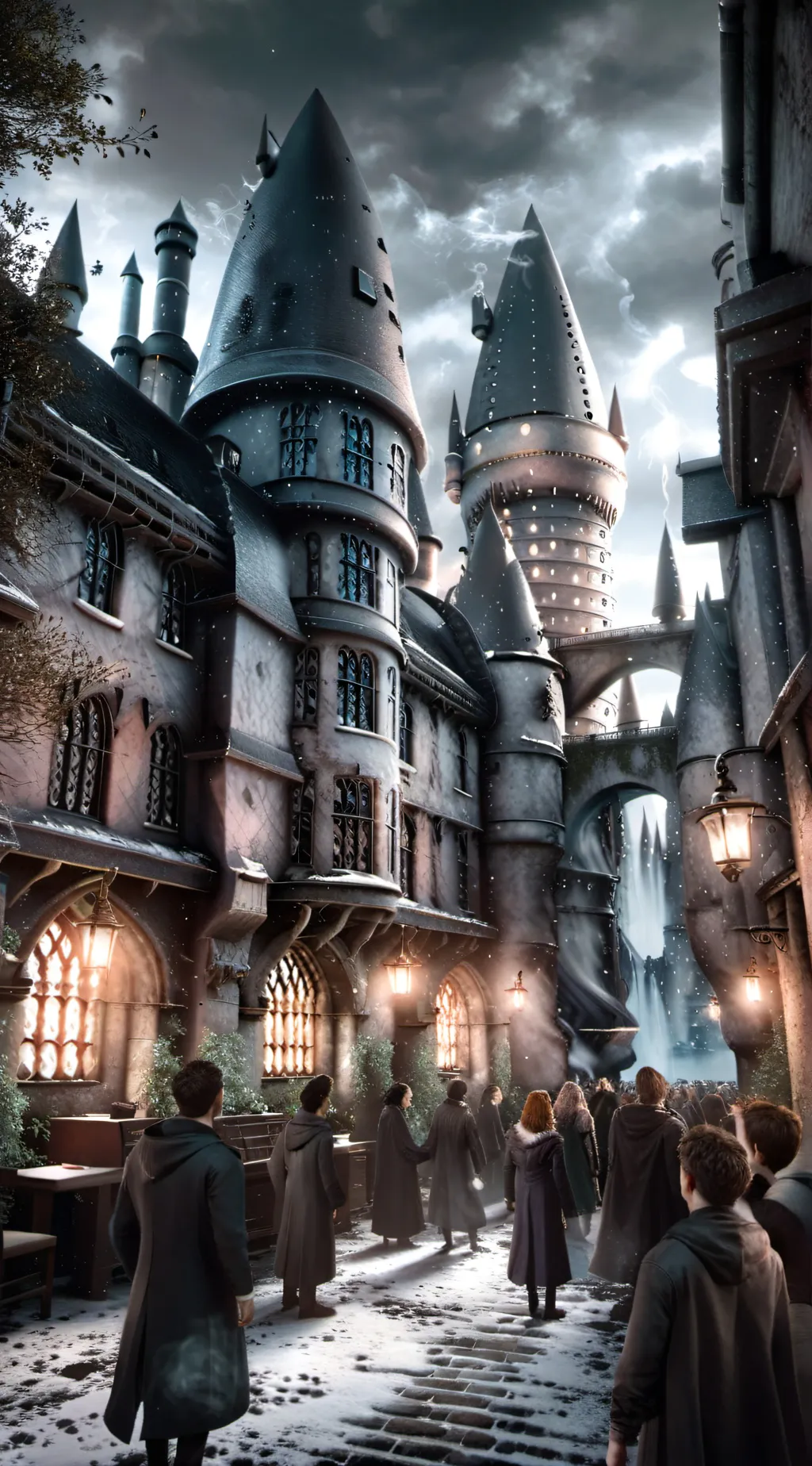 ai character: Hogwarts background