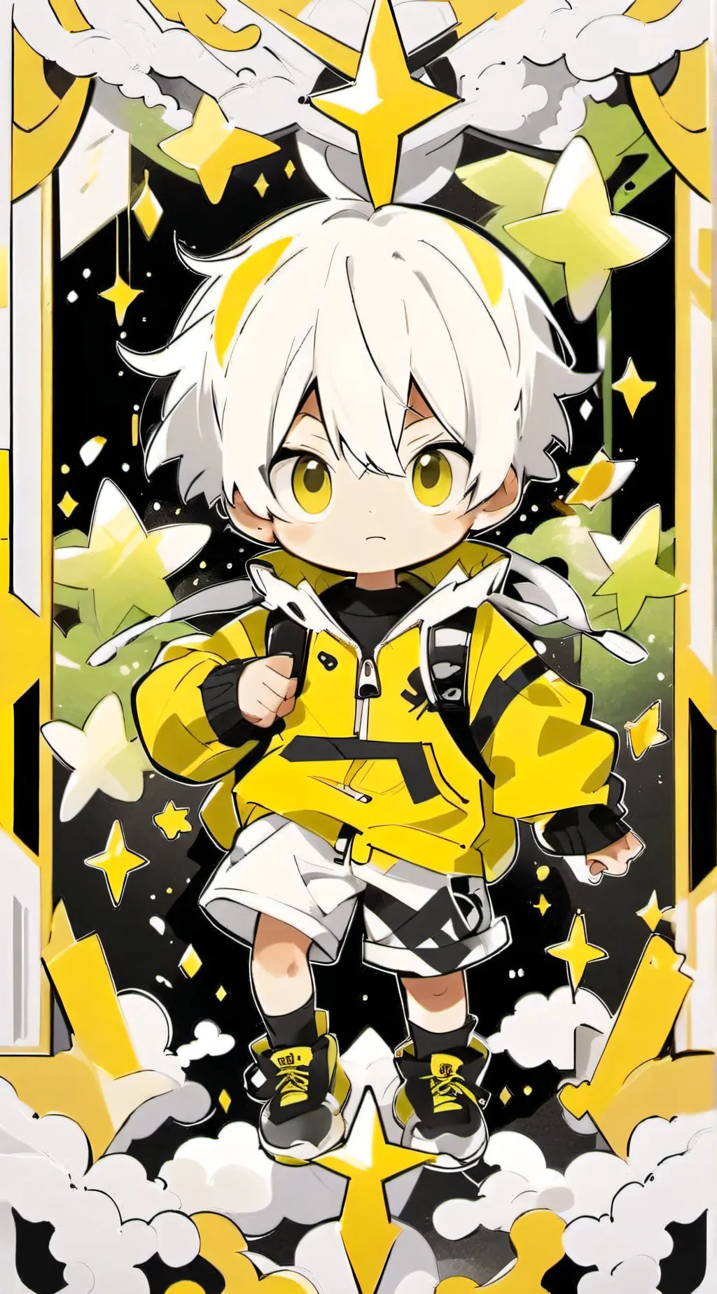 ai character: Hyper kid background