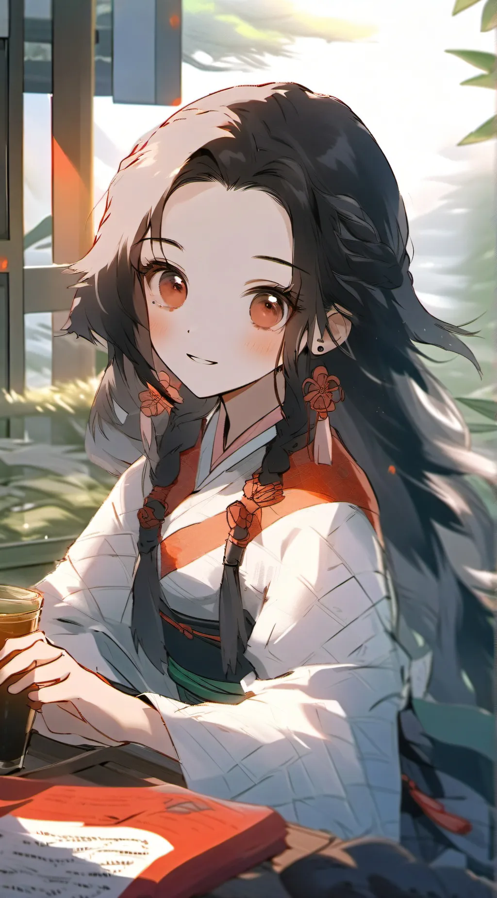 ai character: Nezuko kamado background