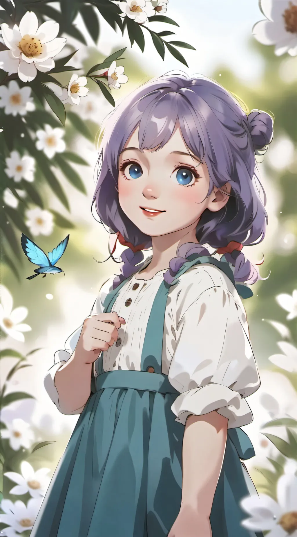 ai character: Himawari  background