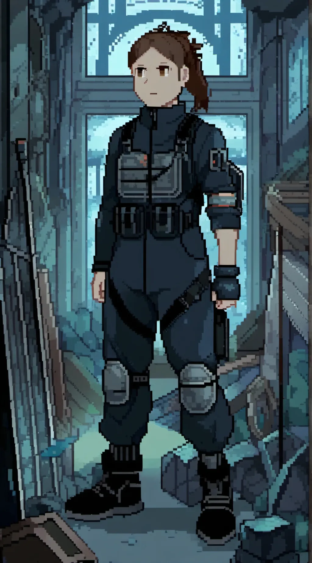 ai character: E-XRP pressure background