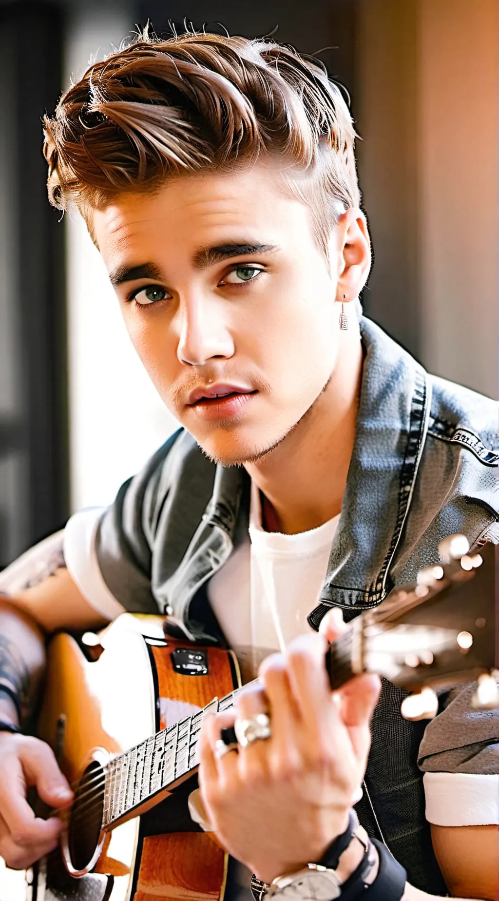 ai character: Justin Bieber background