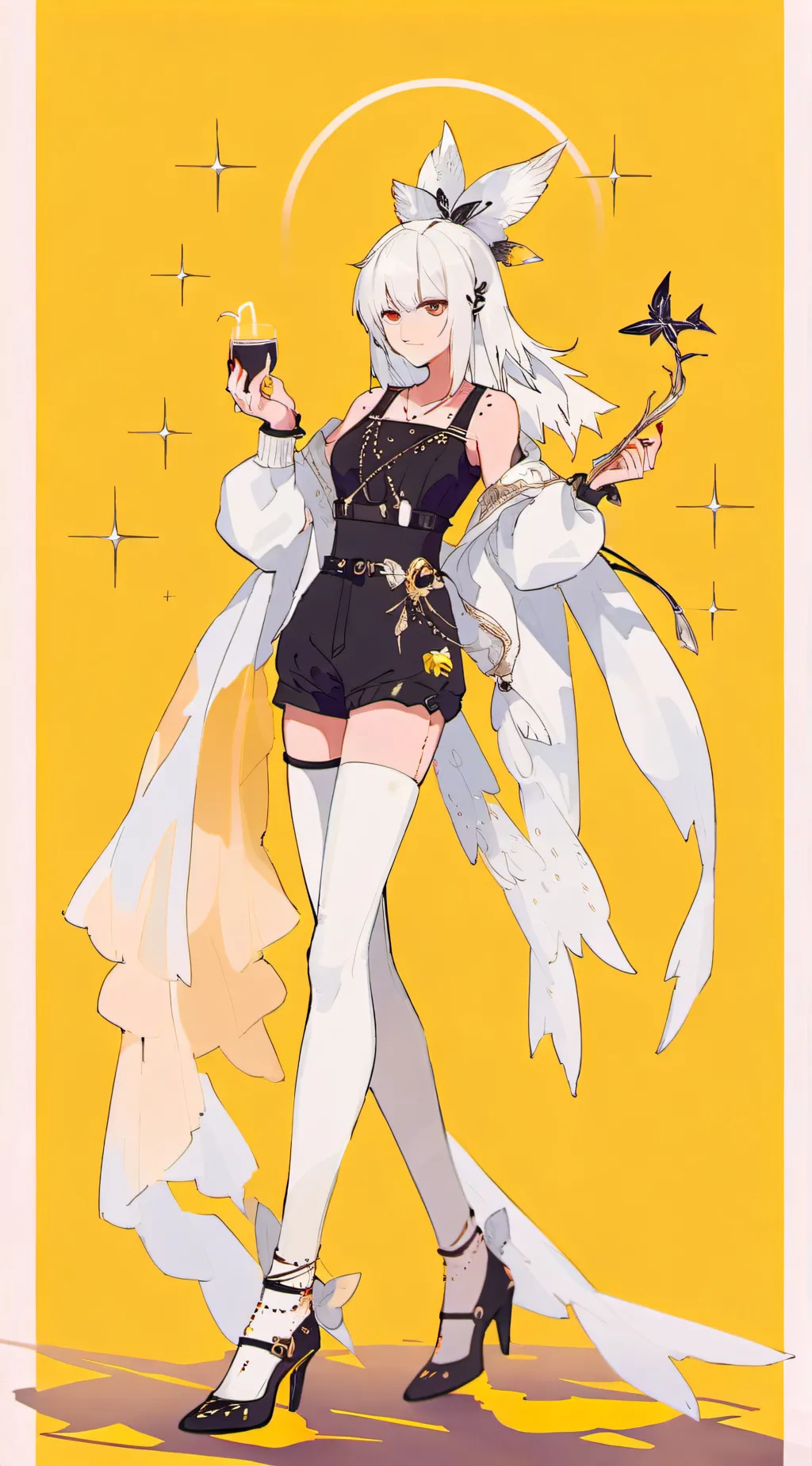 ai character: glitter frec background