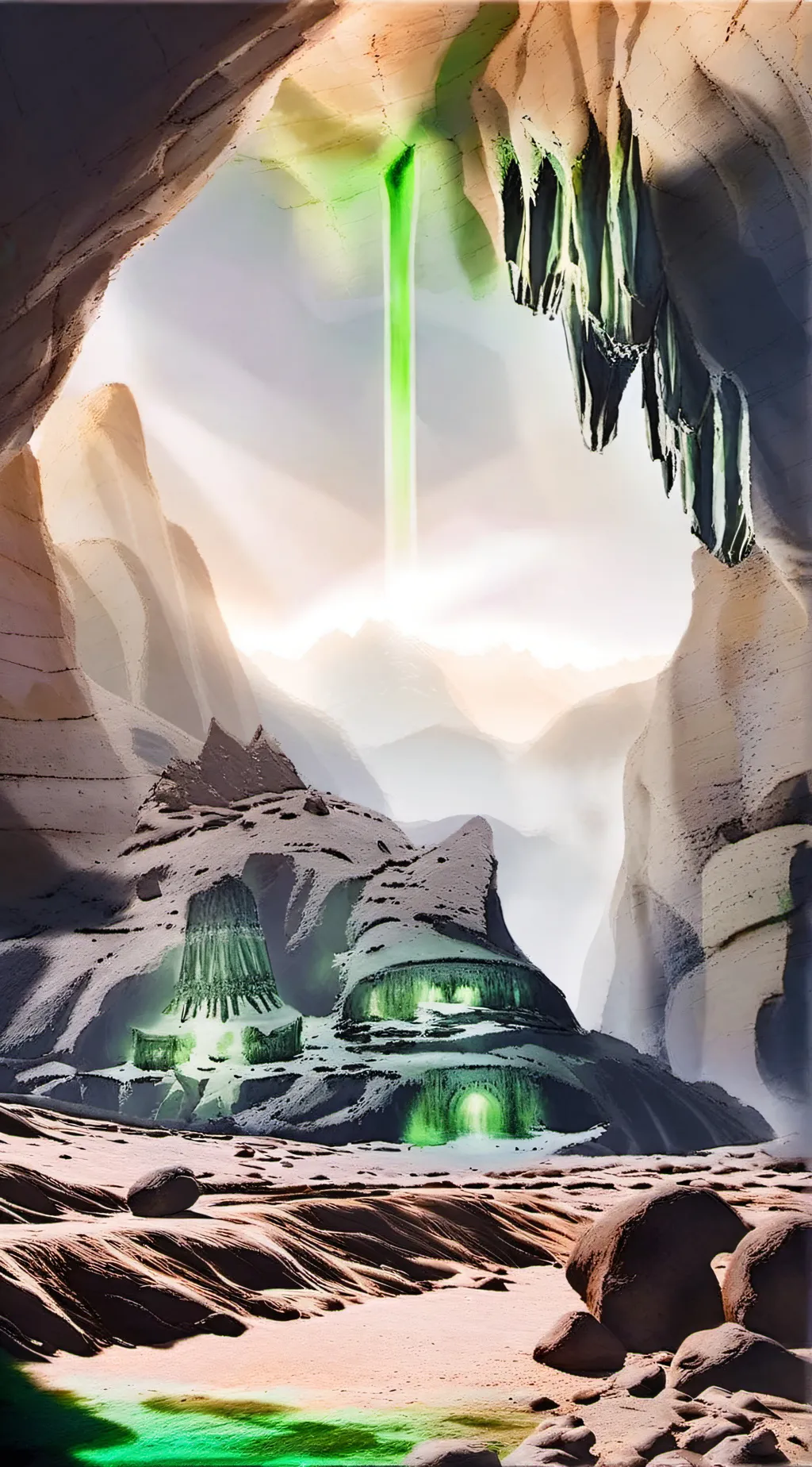 ai character: cave island (msm)  background