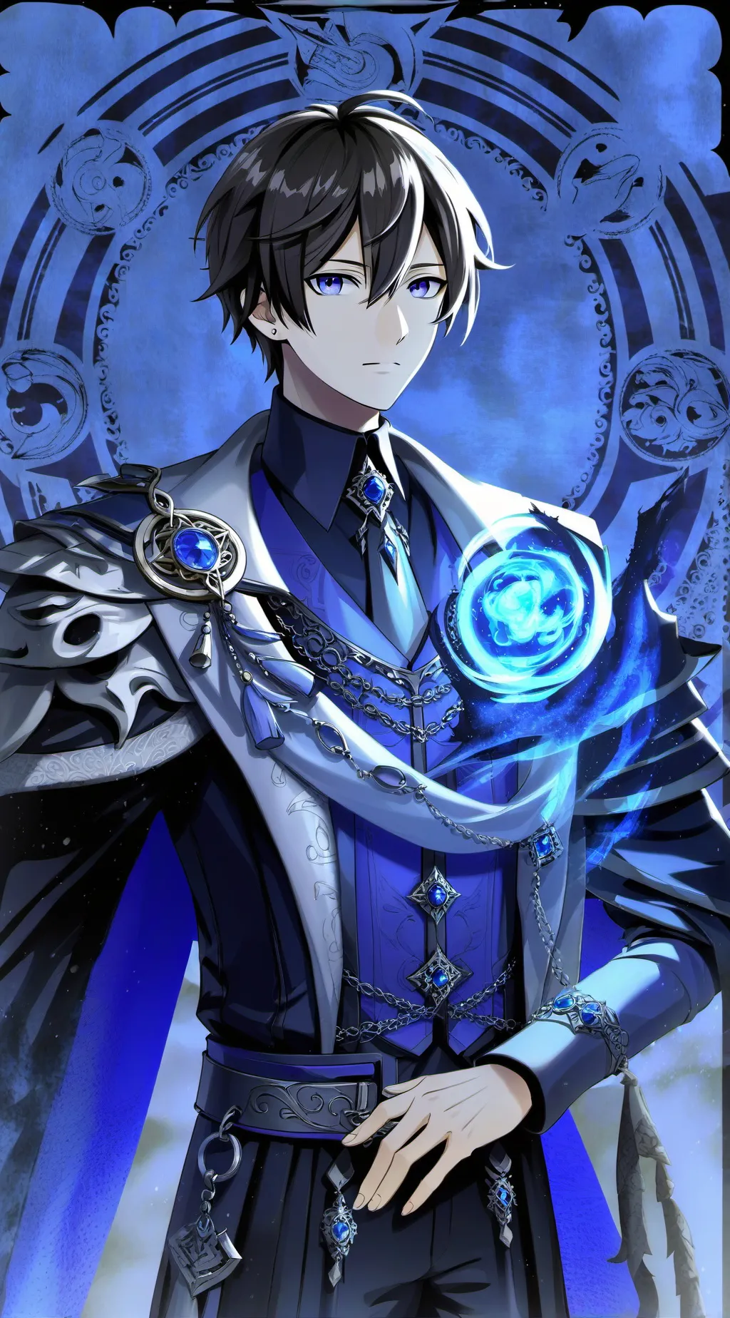 ai character: Silver  background