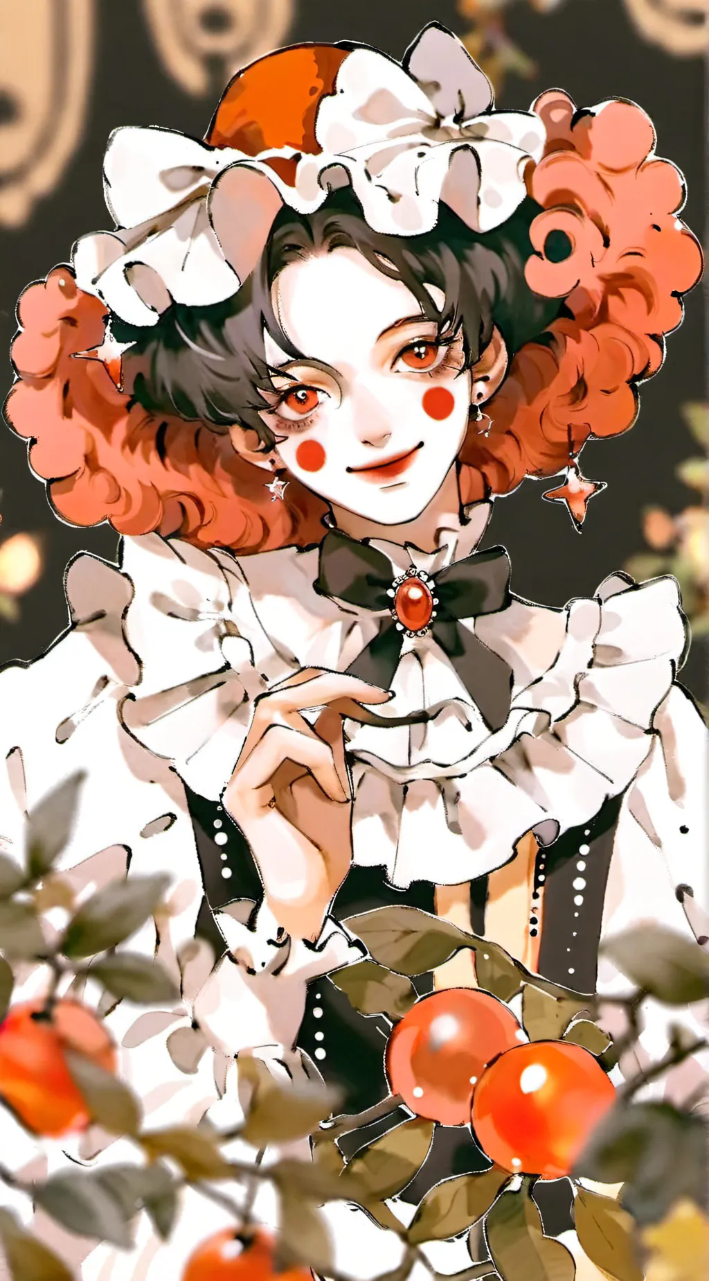 ai character: cherry pop product background