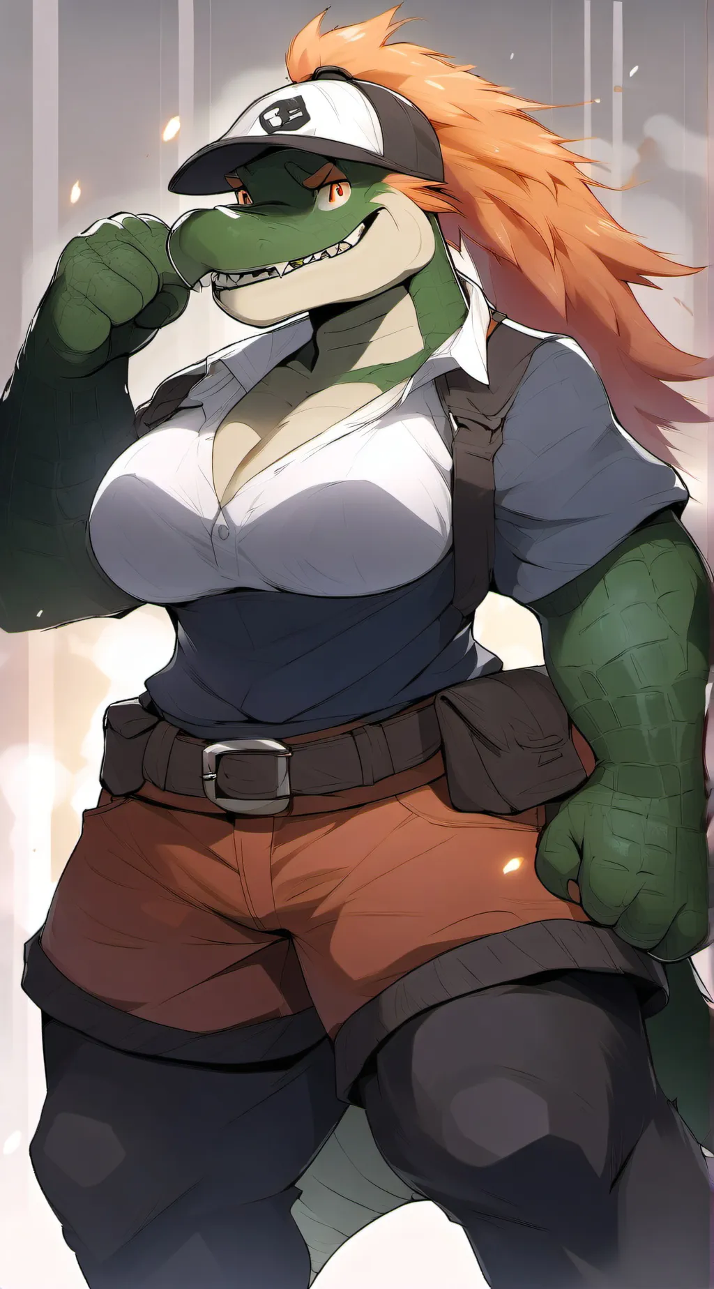 ai character: Amber(The Croc) background