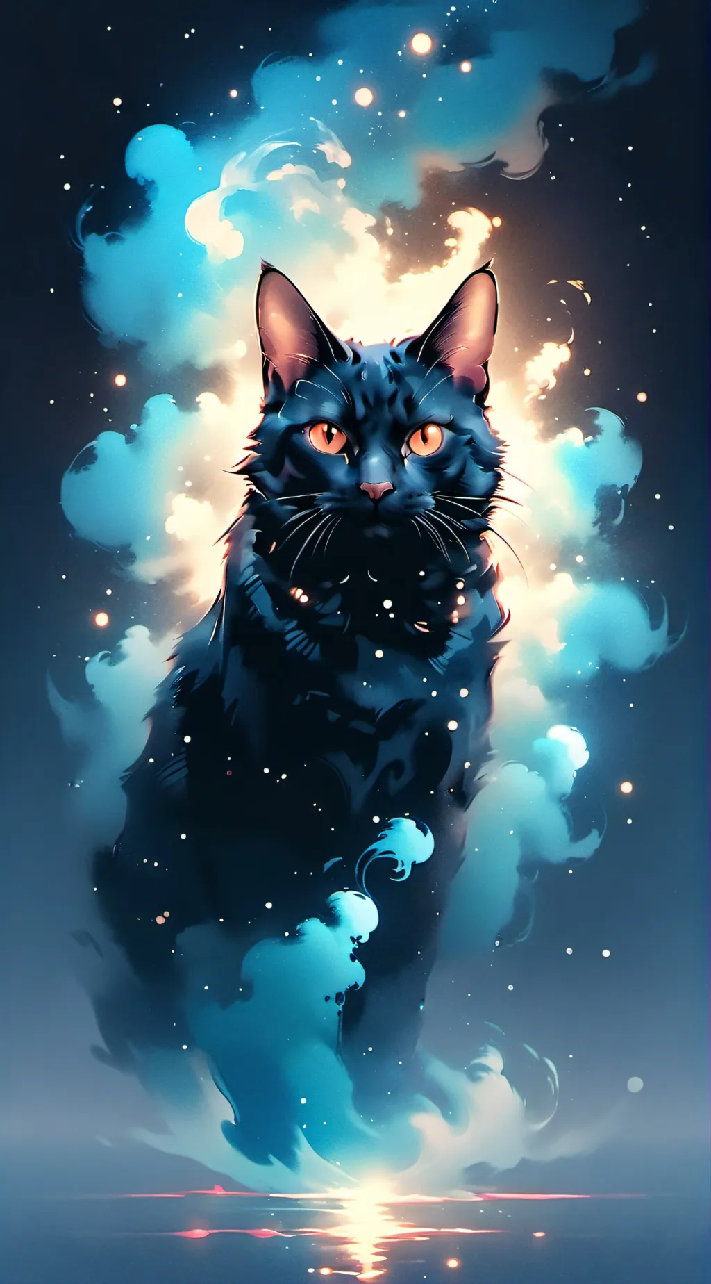 ai character: Ghost Cat background