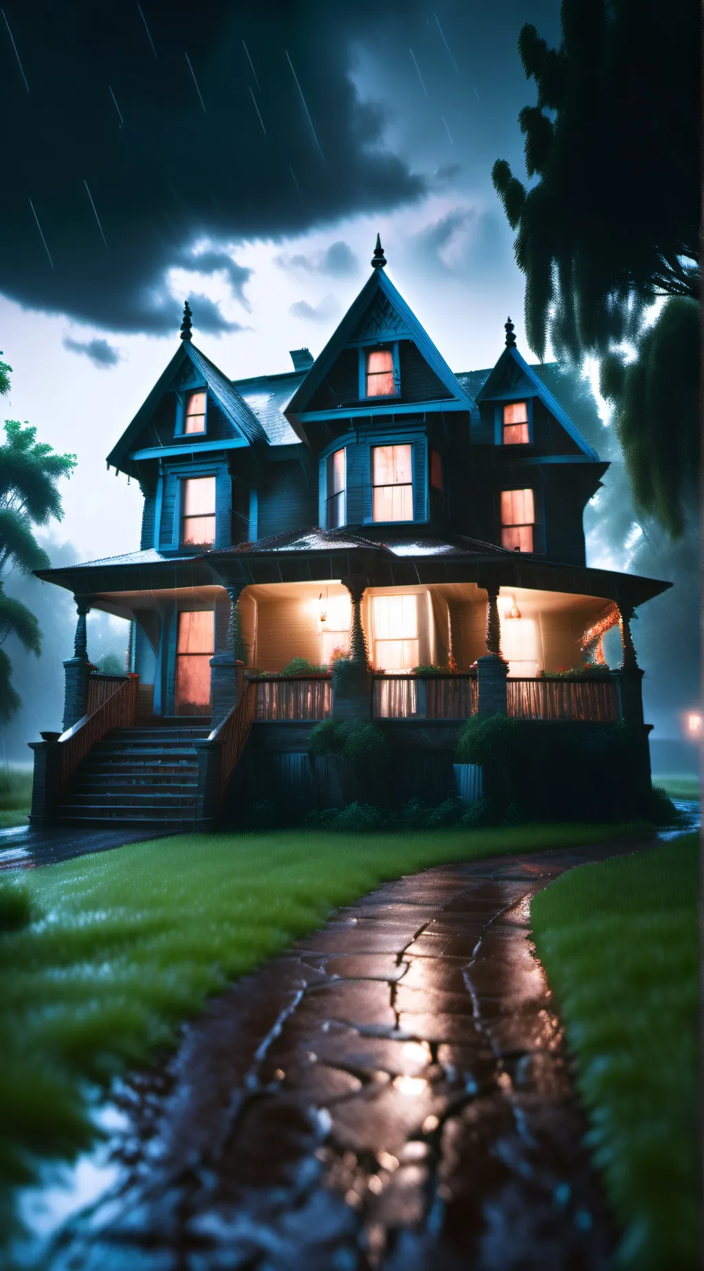 ai character: Haunted House  background
