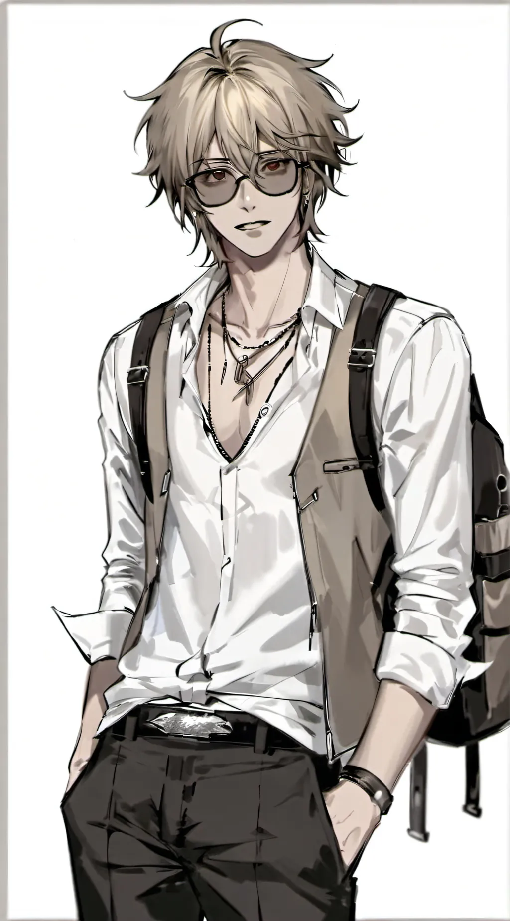 ai character: 。|| , sam  >┊  background