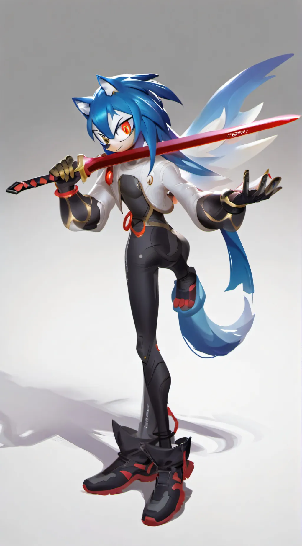 ai character: mean sonic  background