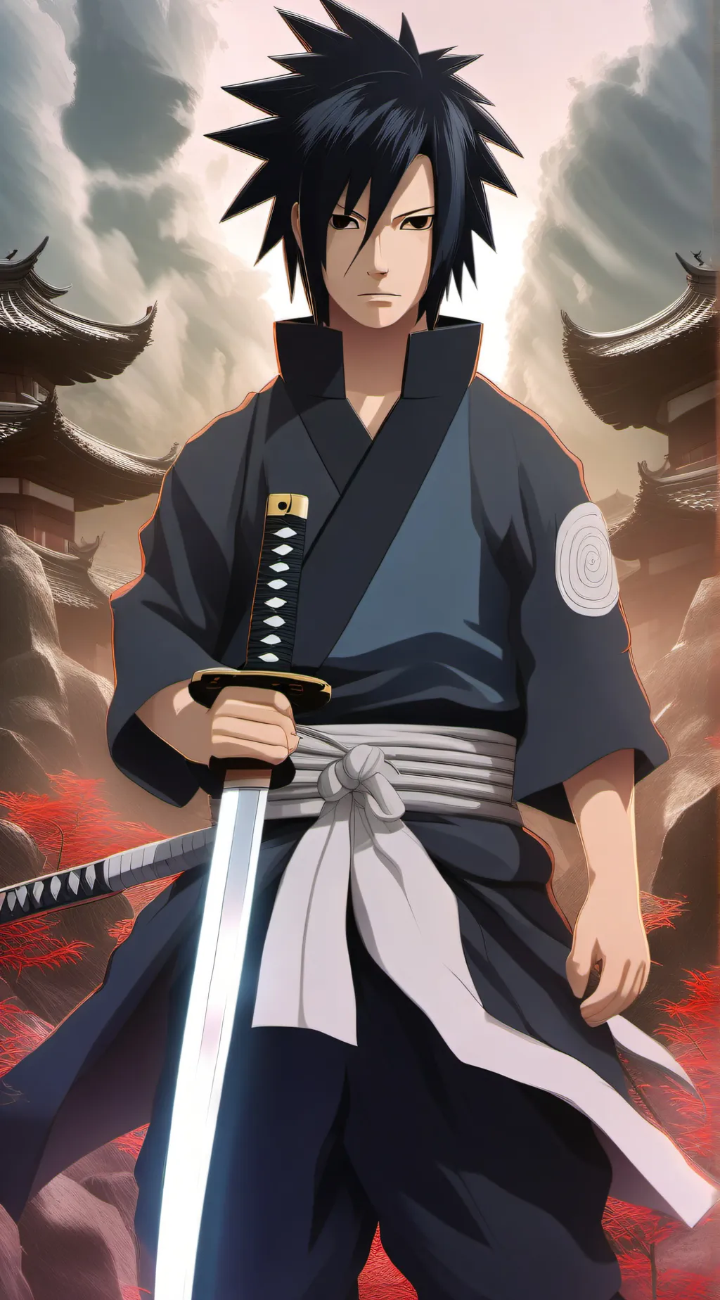ai character: Sasuke background