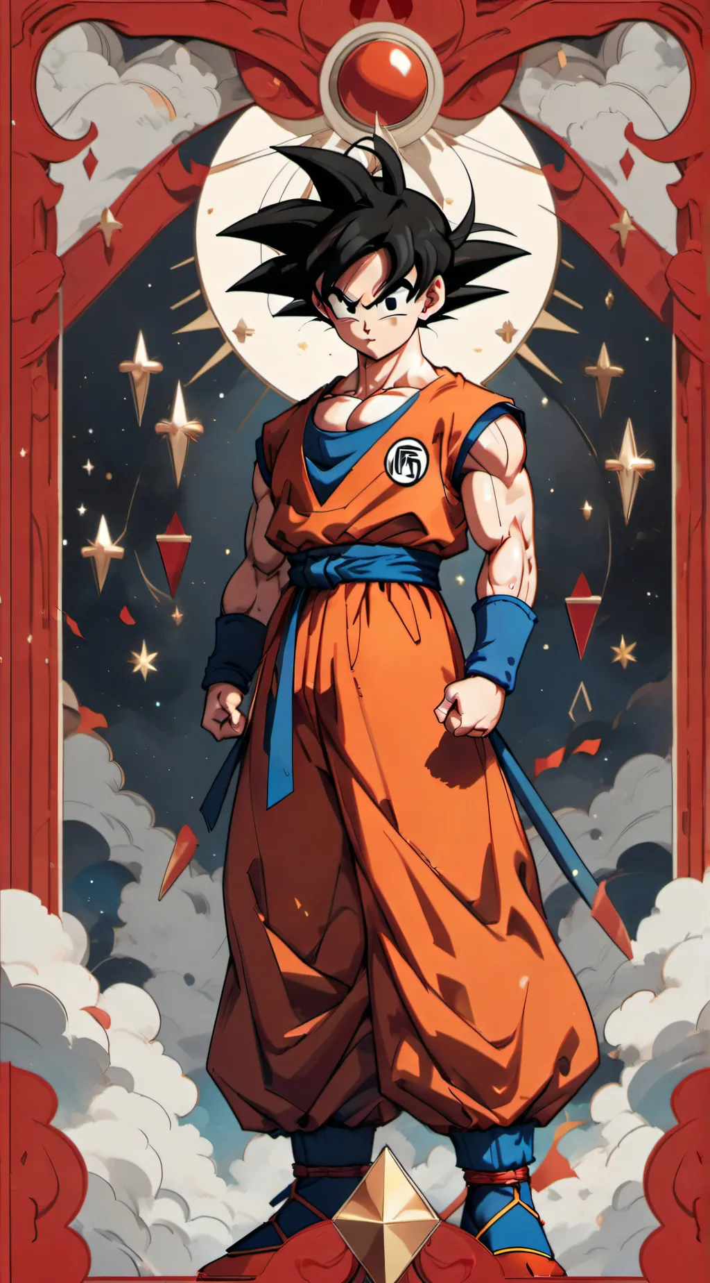ai character: Goku x Broly background