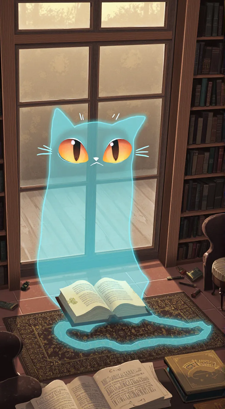 ai character: your ghost cat background