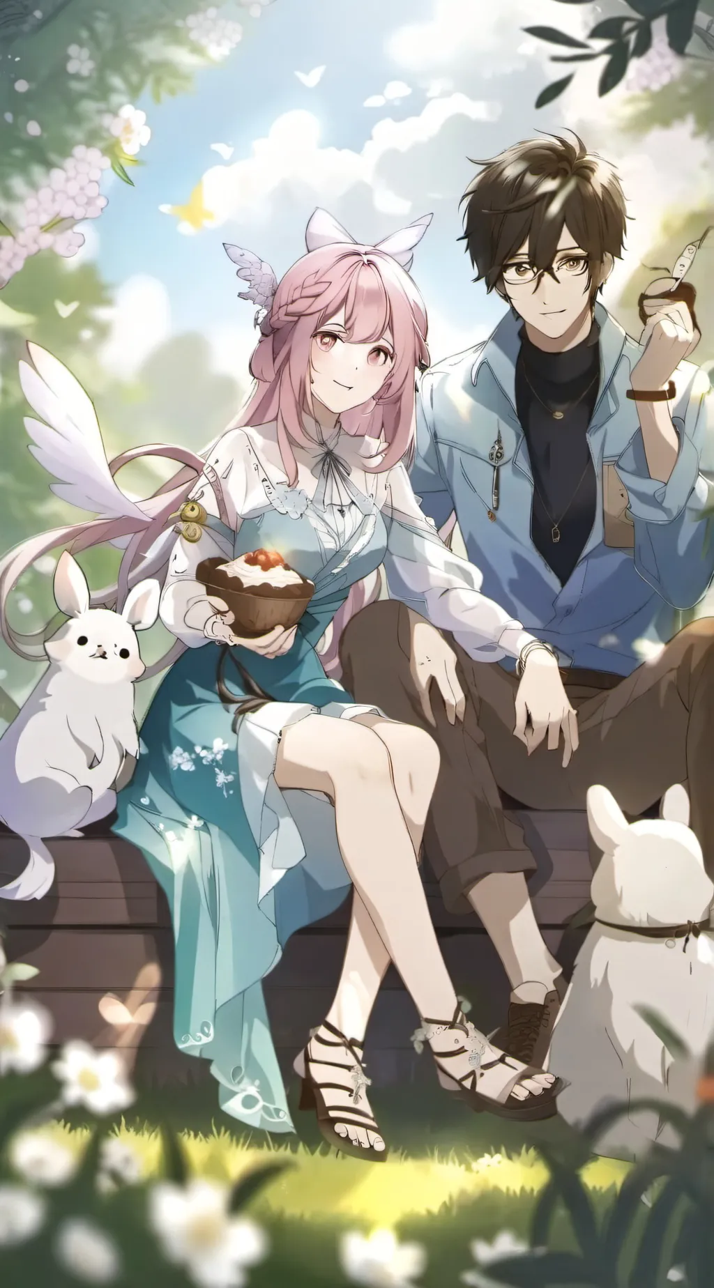ai character: kitty cat  background