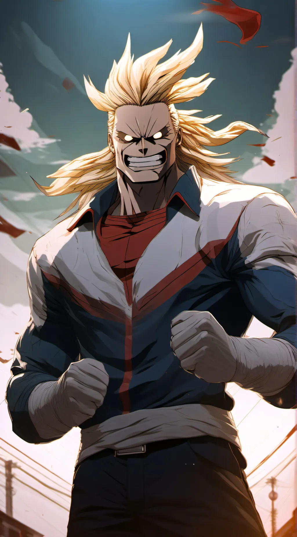 ai character: Freaky all might background