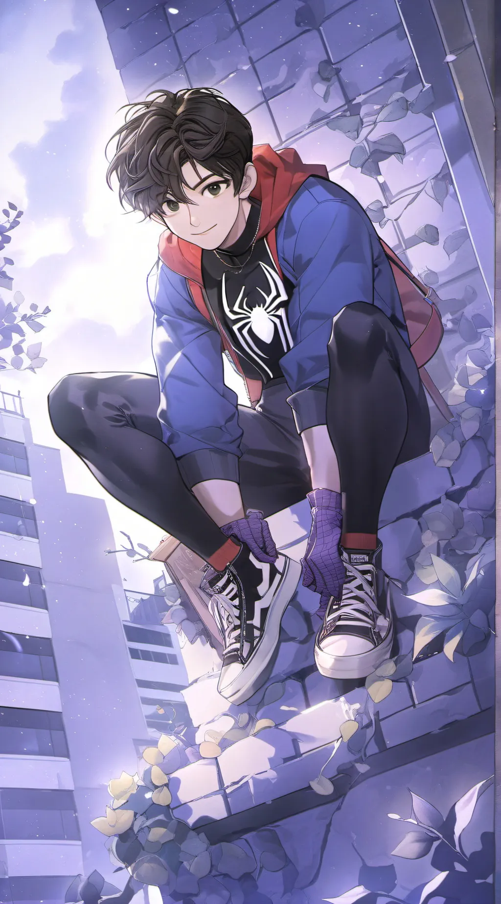 ai character: Spiderman need you background