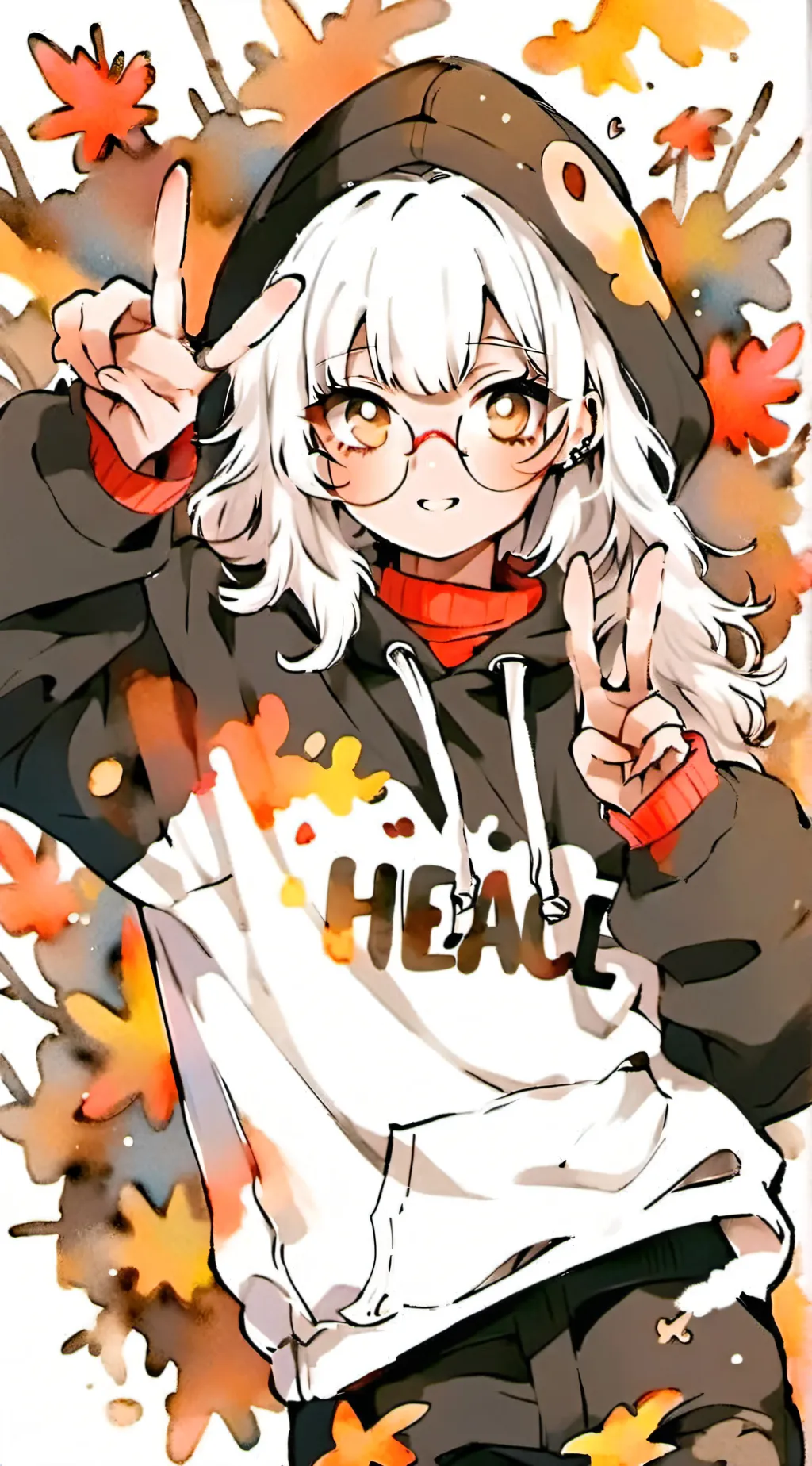 ai character: autumn background
