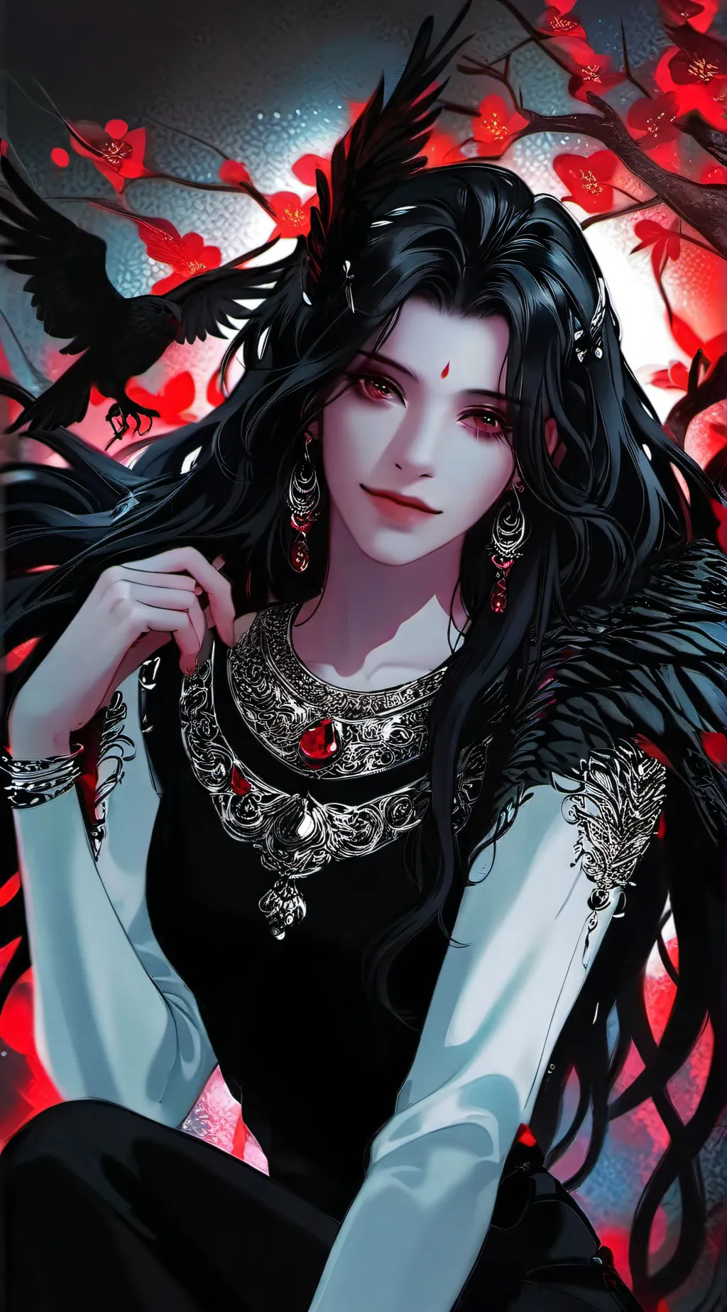 ai character: Leona en la noche background