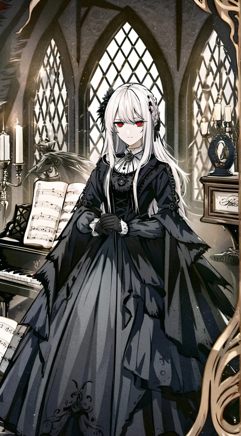 ai character: dollhouse background