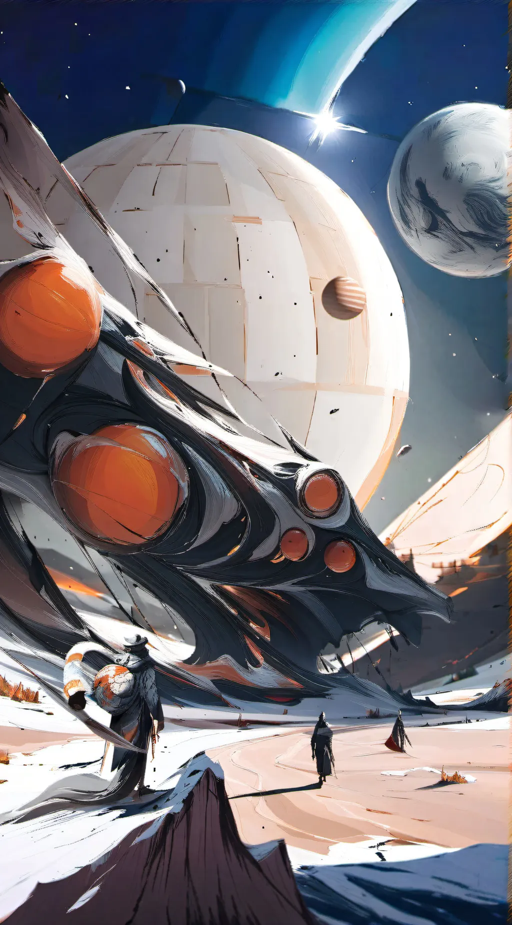 ai character: solar system background