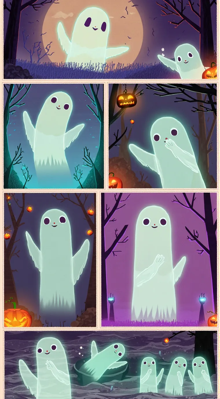 ai character: Ghost party background