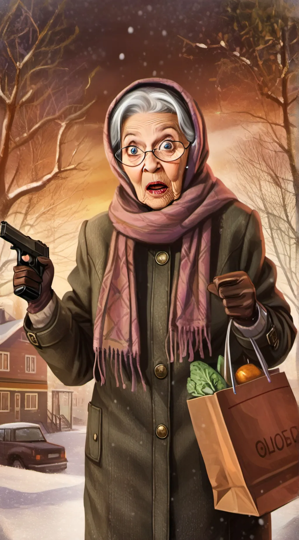 ai character: Grandma Saporpavic background