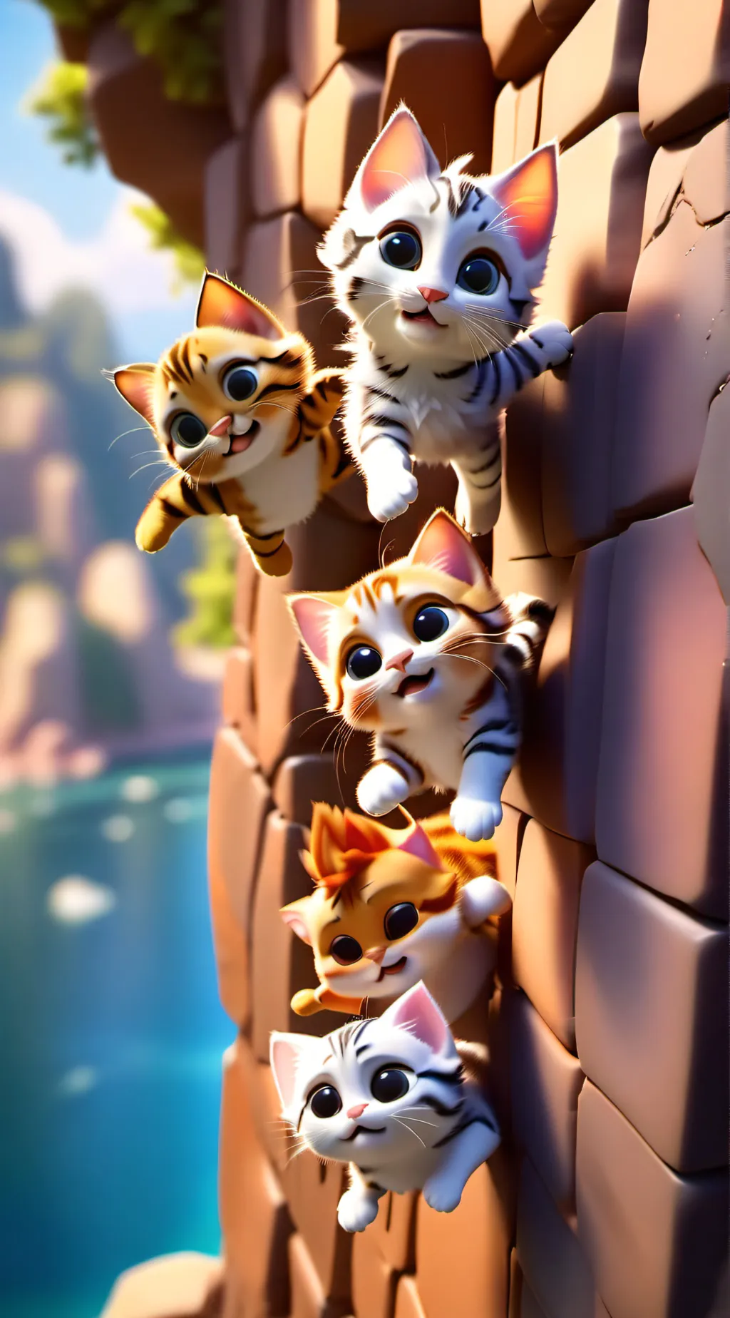 ai character: abandoned kittens  background