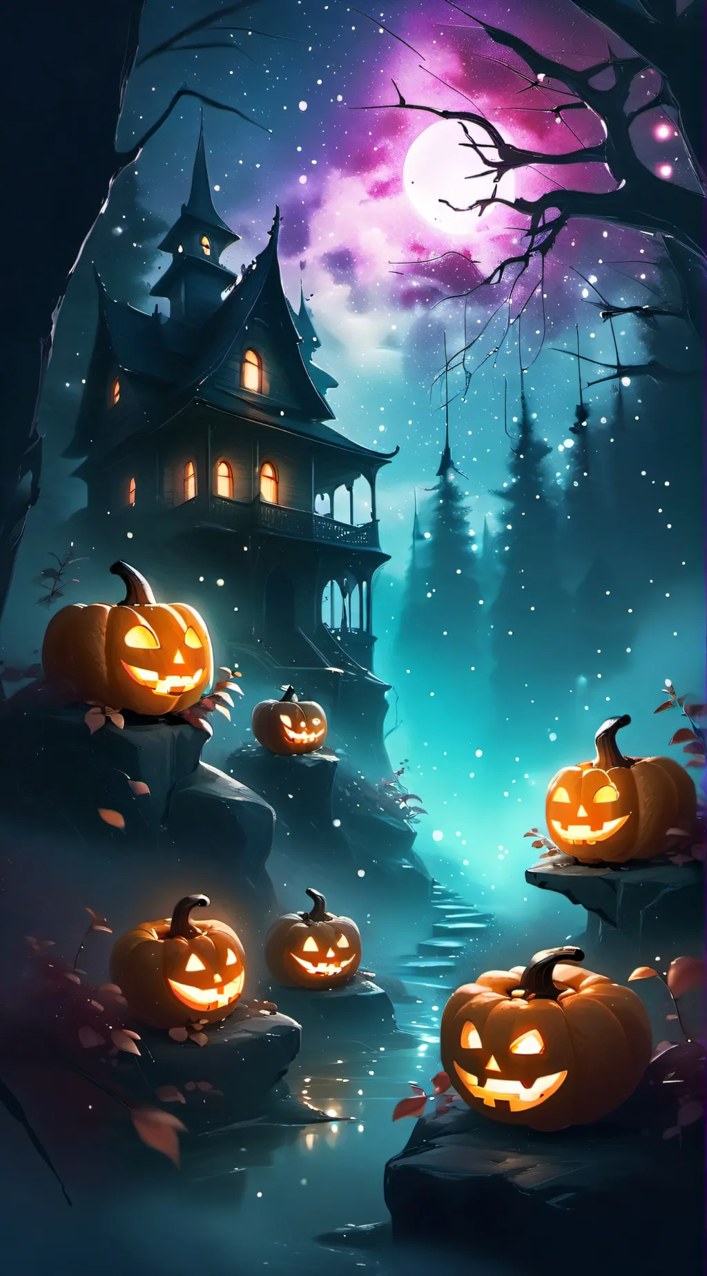 ai character: jjk halloween 🎃 background
