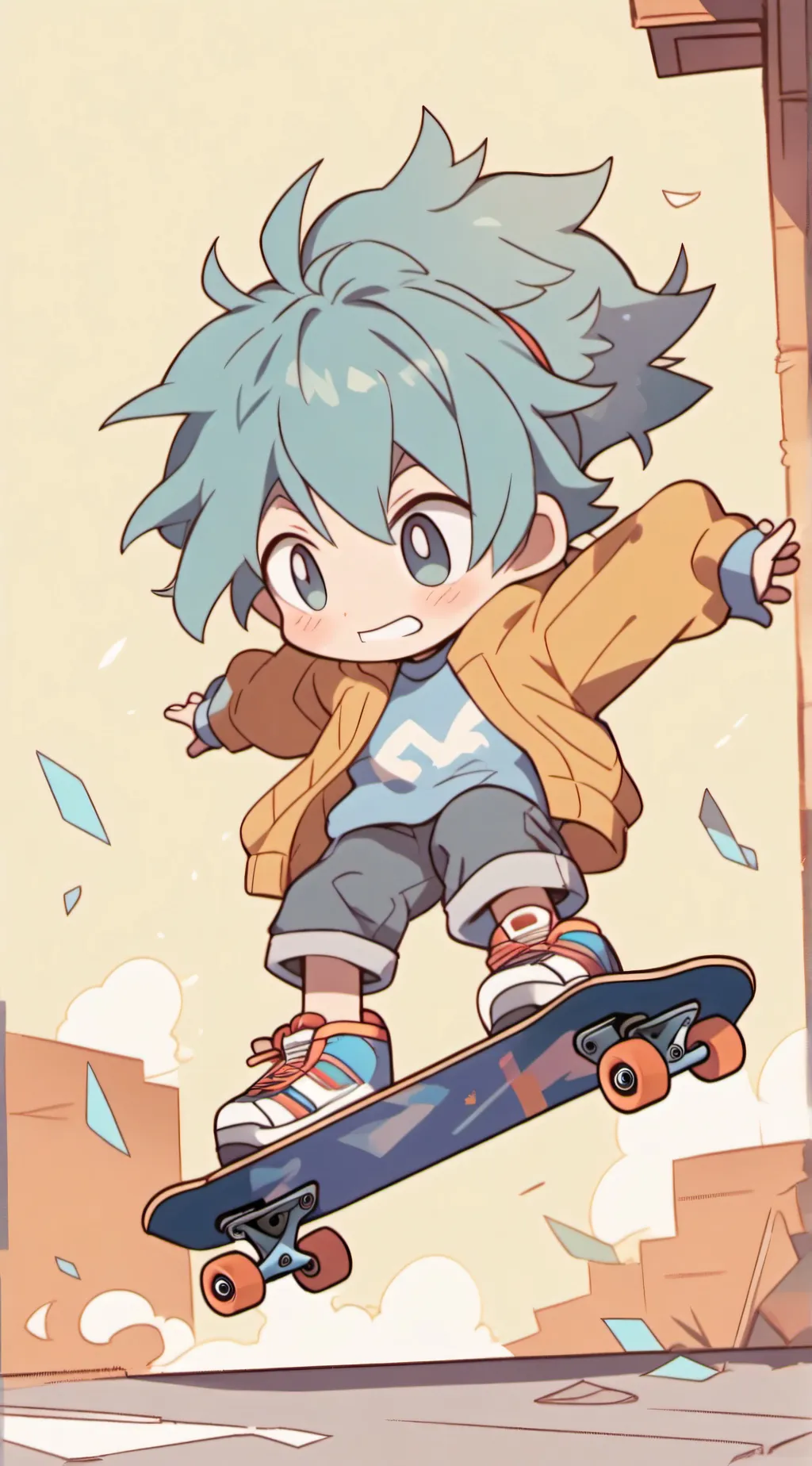 ai character: bluey background