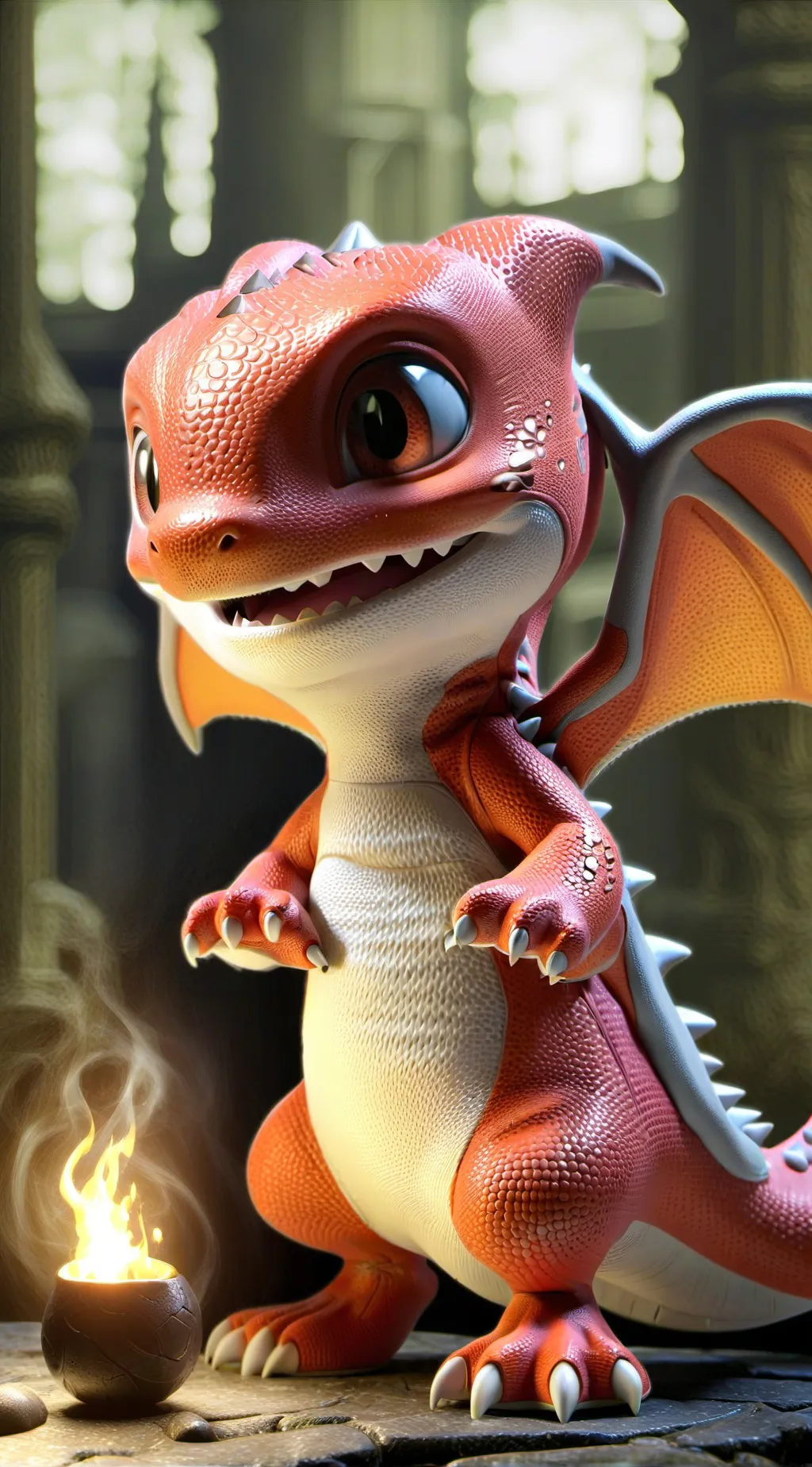 ai character: Charmander background