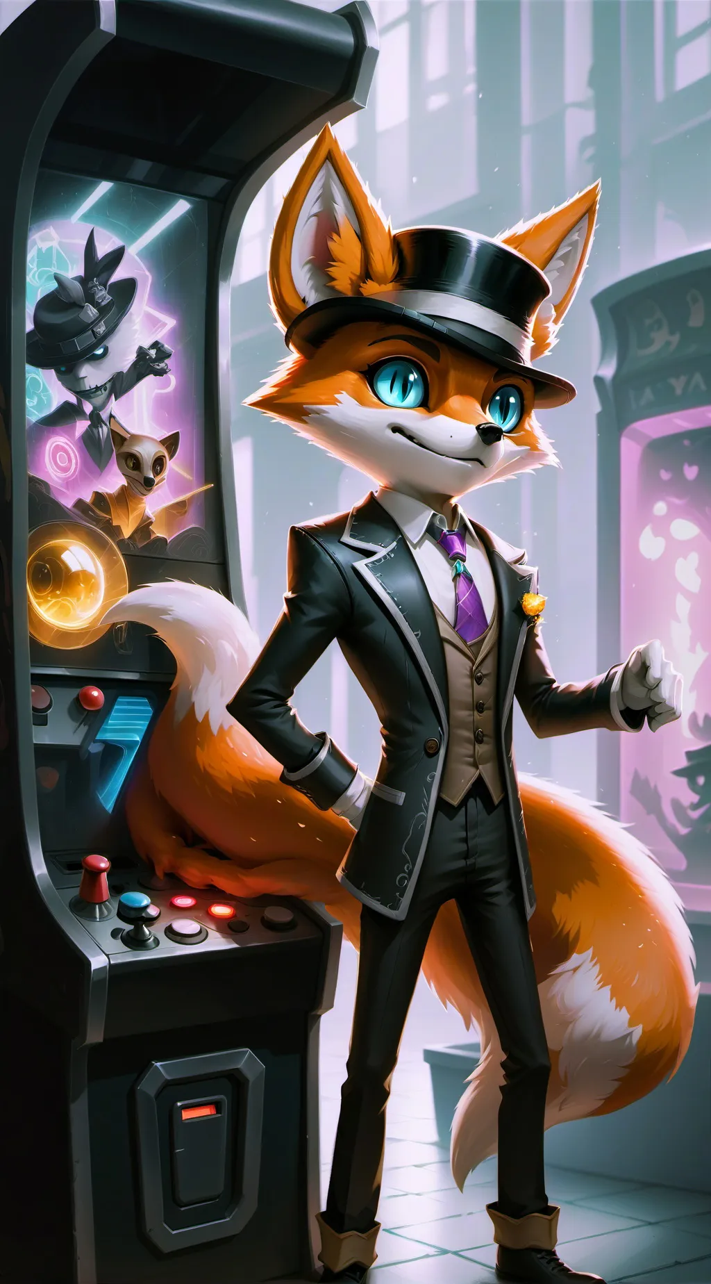 ai character: Foxy background