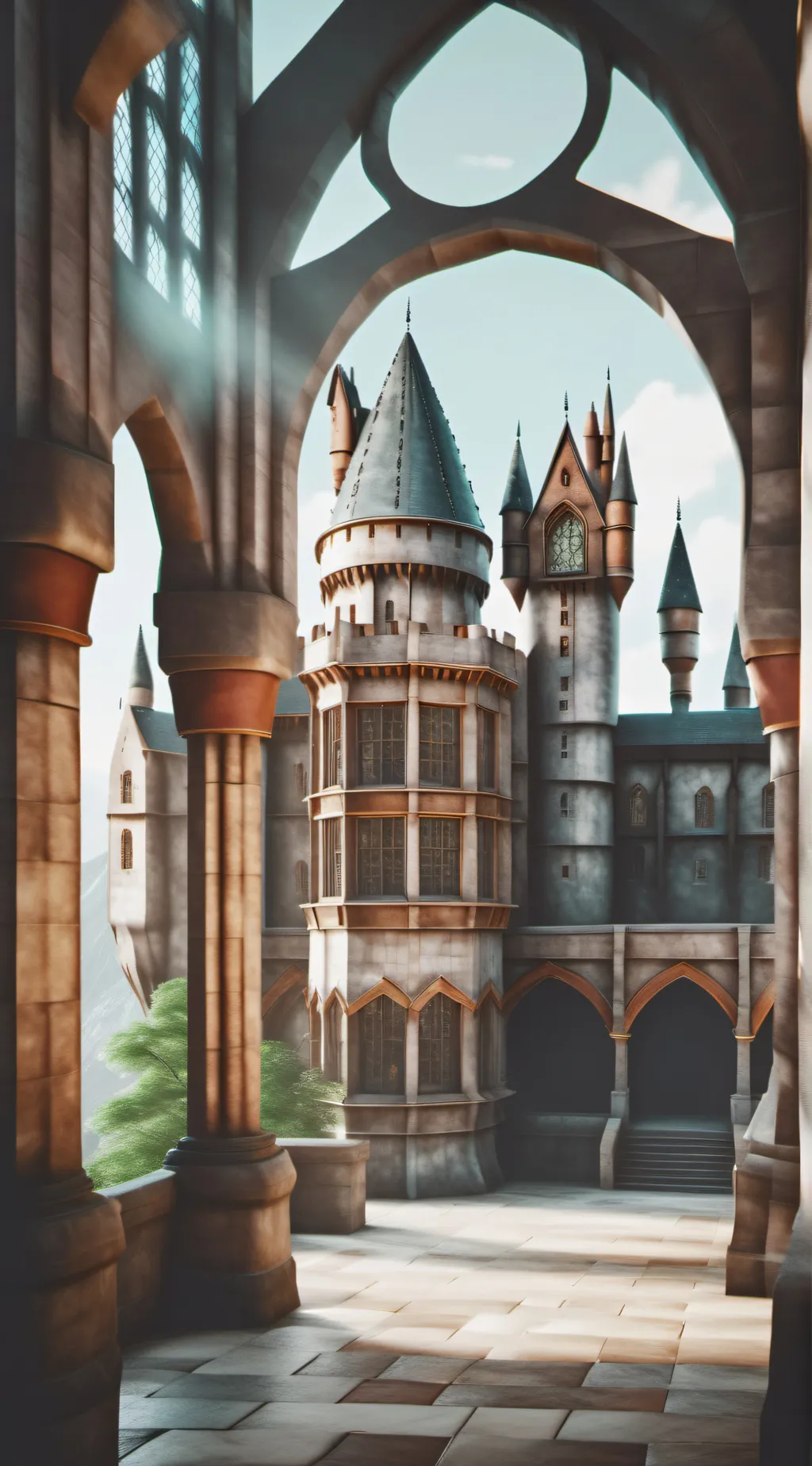 ai character: Hogwarts  background