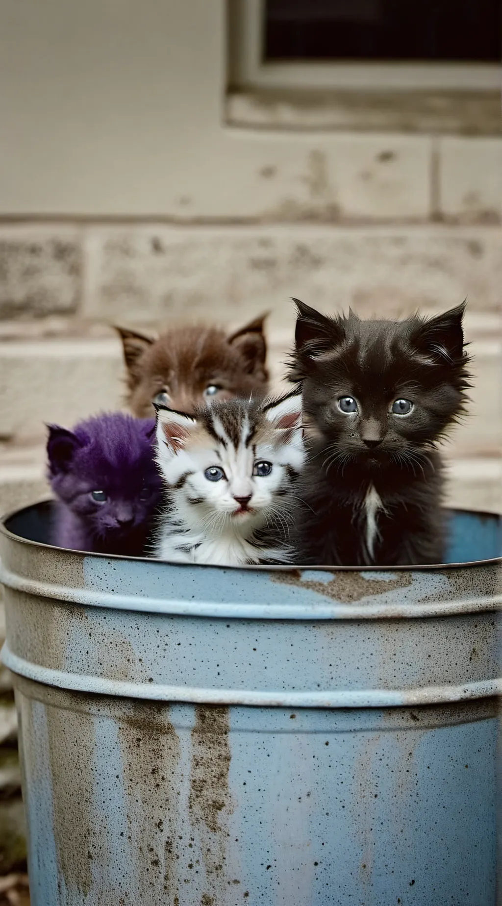ai character: four kittens 2 background