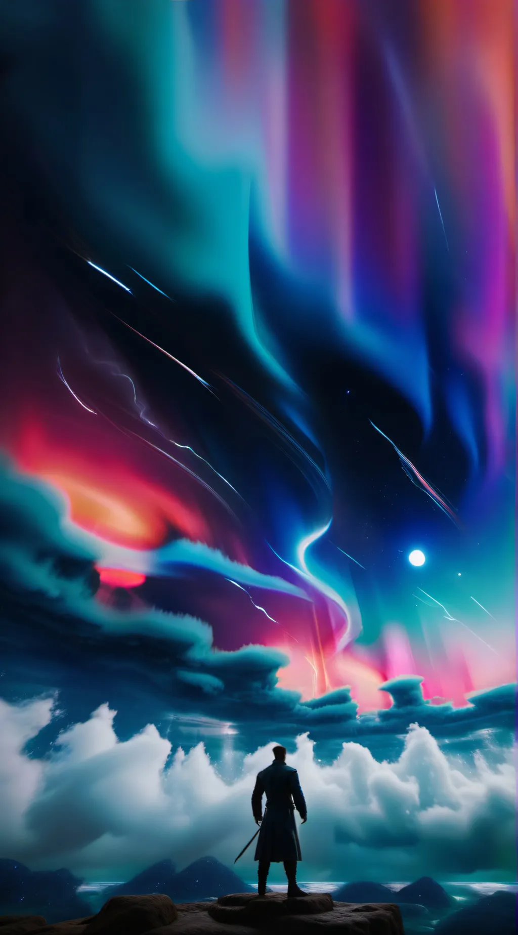 ai character: Stormy night  background
