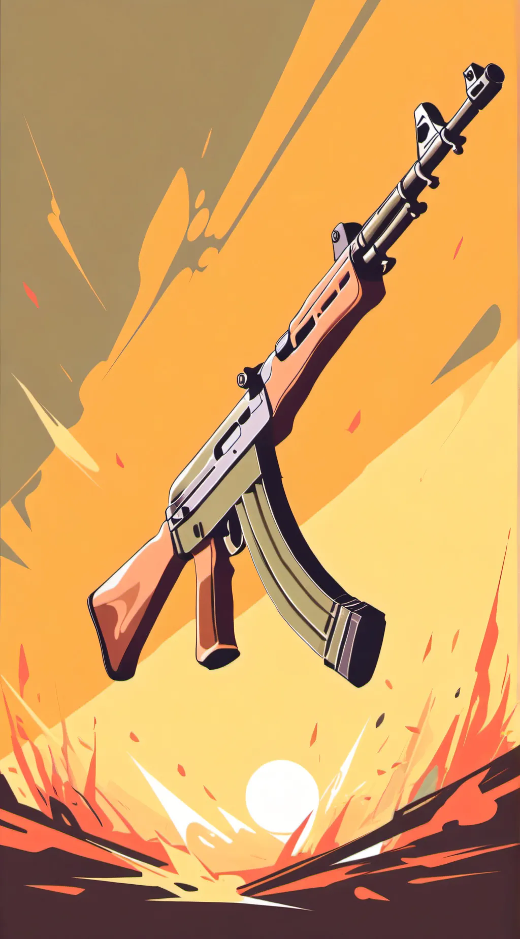 ai character: ak 47 background