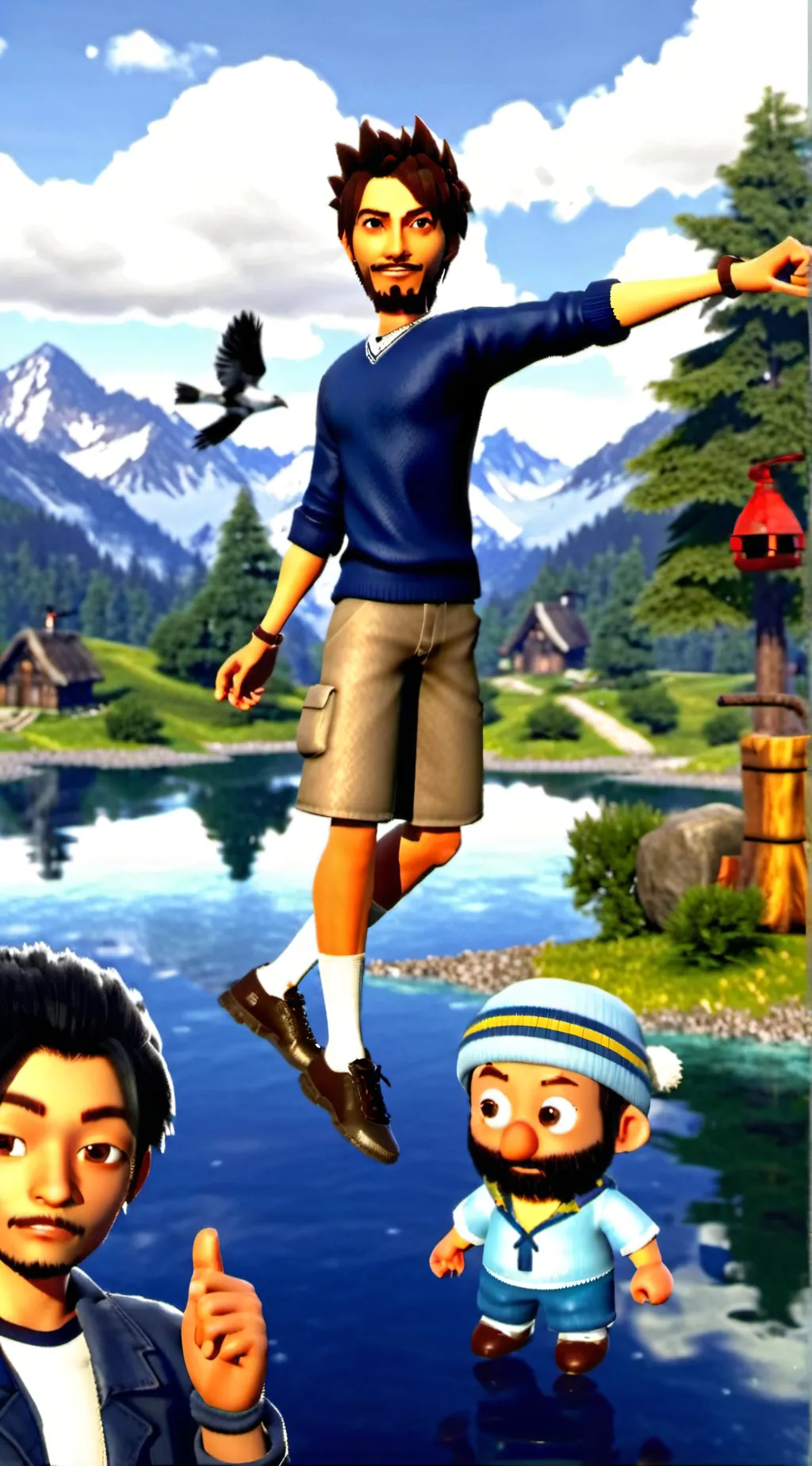 ai character: ugly ah kid background