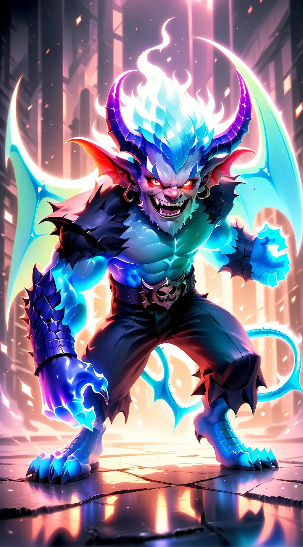 ai character: Lucifer  background