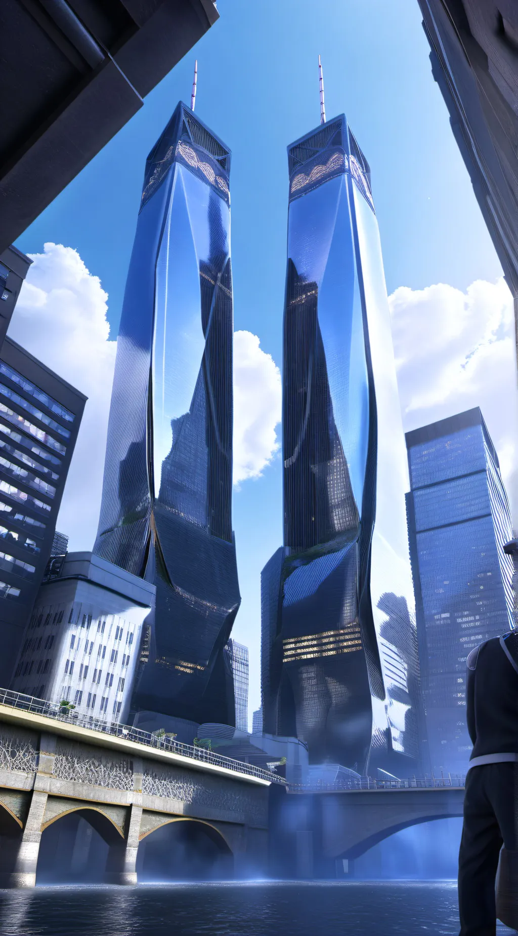 ai character: Twin Towers  background