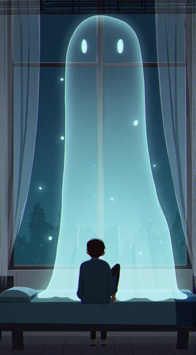 ai character: Oliver the ghost  background