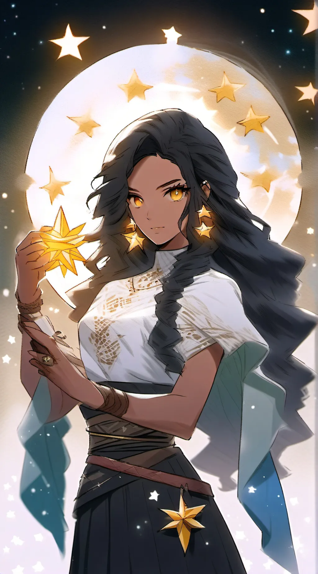 ai character: Star Mage Lisa background