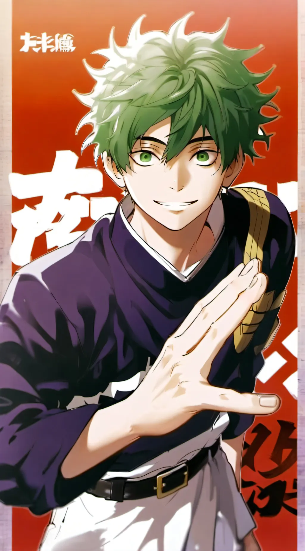 ai character: Mha x Jjk background